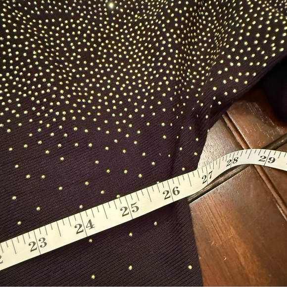Size 2X Black sweater with Gold & silver crystal embellishment NWOT - Picture 8 of 11